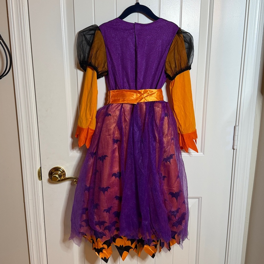 Kids Halloween Witch Costume - Purple and Orange - Picture 4 of 4